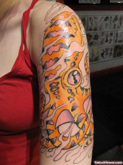 Leopard Skin Half Sleeve Tattoo