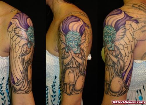 Angel Half Sleeve Tattoo For Girls