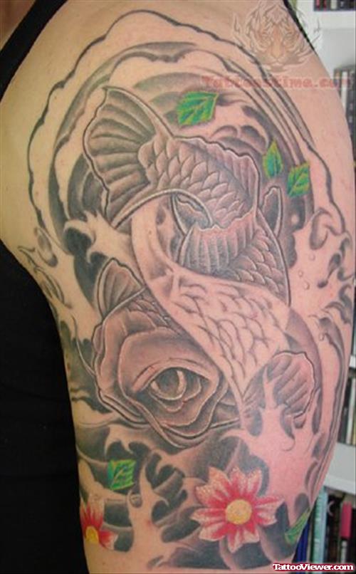 Koi Fish Half Sleeve Tattoos