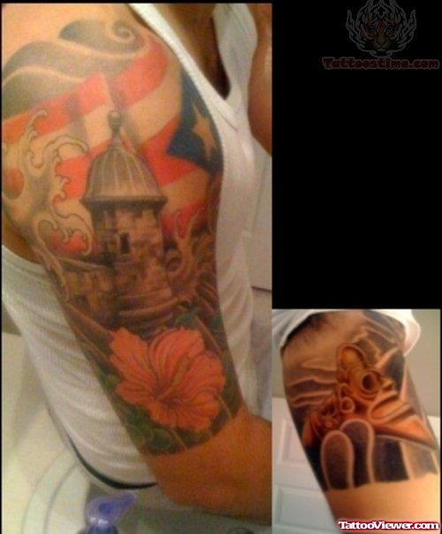 Half Sleeve Puerto Rico Tattoo