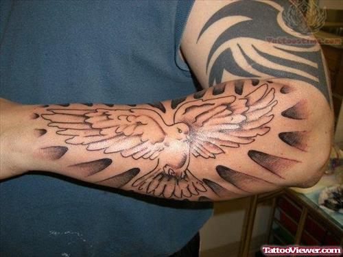 Half Sleeve Dove Tattoo