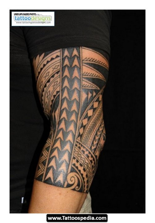 Classic Polynesian Half Sleeve Tattoo