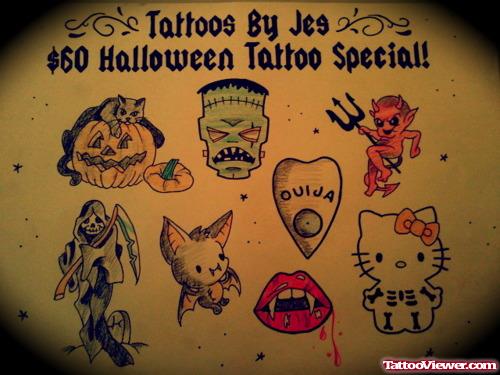 New Halloween Tattoos Designs