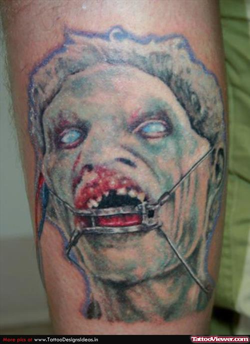 Horror Halloween Tattoo On Arm