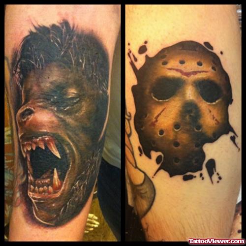 Jason Mask Halloween Tattoo
