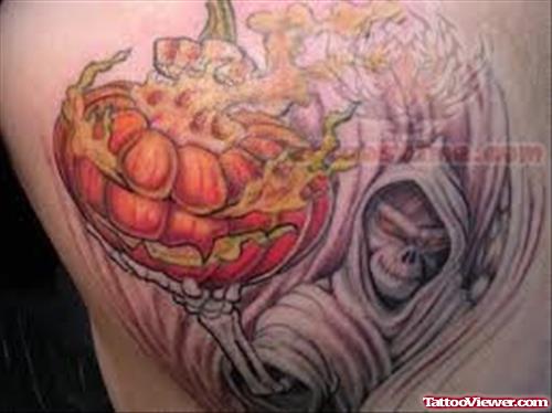 Ghost Halloween Tattoo