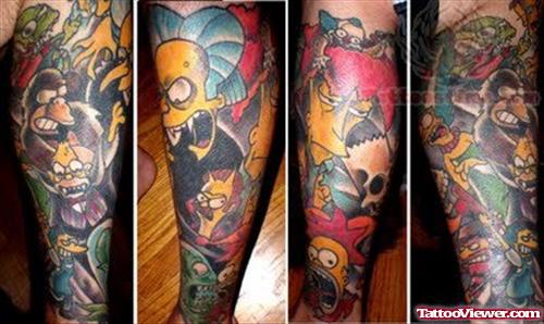 Simpsons Halloween Tattoo