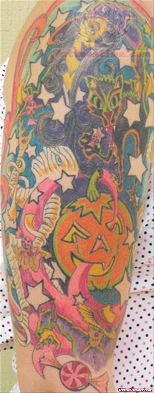 Halloween Sleeve Tattoo Picture