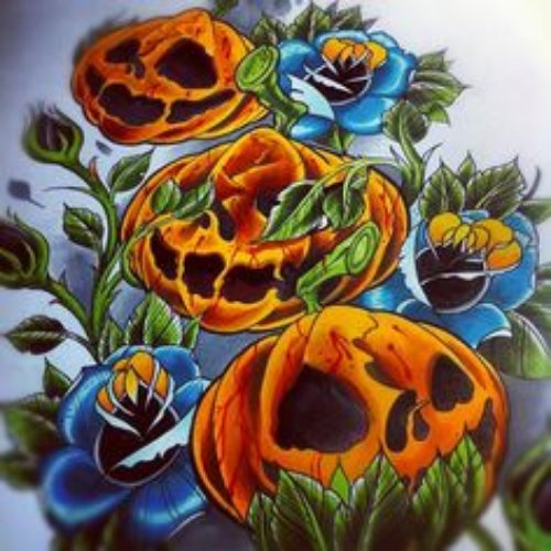 Awesome Pumpkins Halloween Tattoo