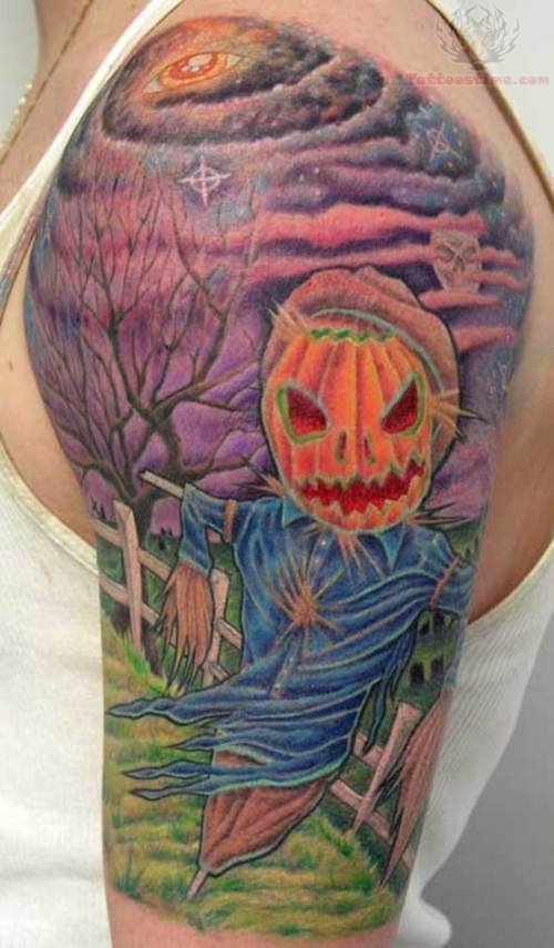 Scarecrow  - Halloween Tattoo