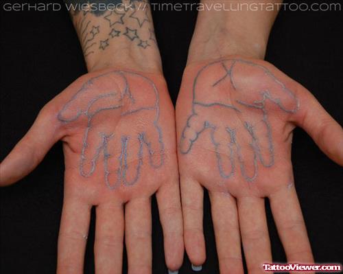 Outline Hands Tattoos