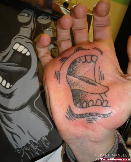 Shark Head Hand Tattoo