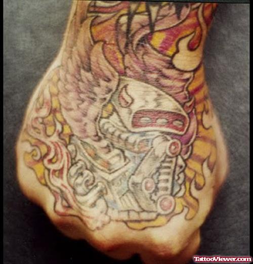 Color Ink Right Hand Tattoo
