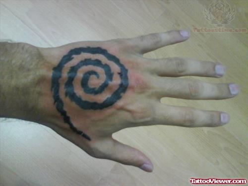 Spiral Hand Tattoo For Men