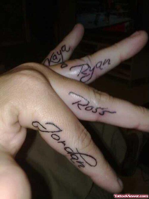Names Hand Tattoos