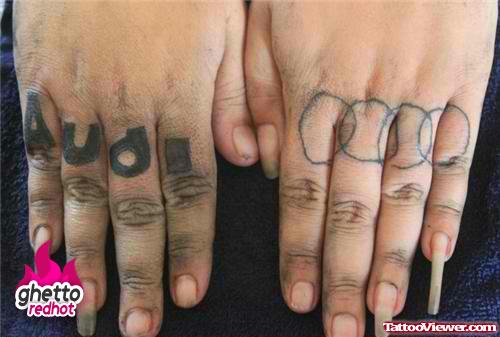 Audi Rings Tattoos On Hands