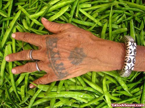 Jaipuri Tribal Hand Tattoo