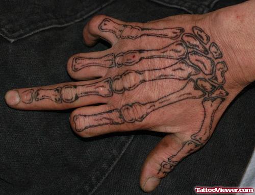 Hand Skeleton Tattoo