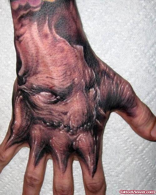 Monster Hand Tattoo
