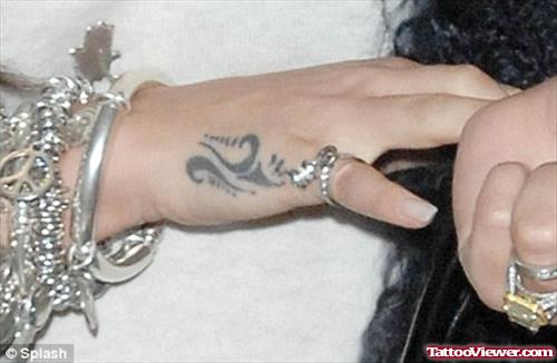 Cheryl Cole Hand Tattoo