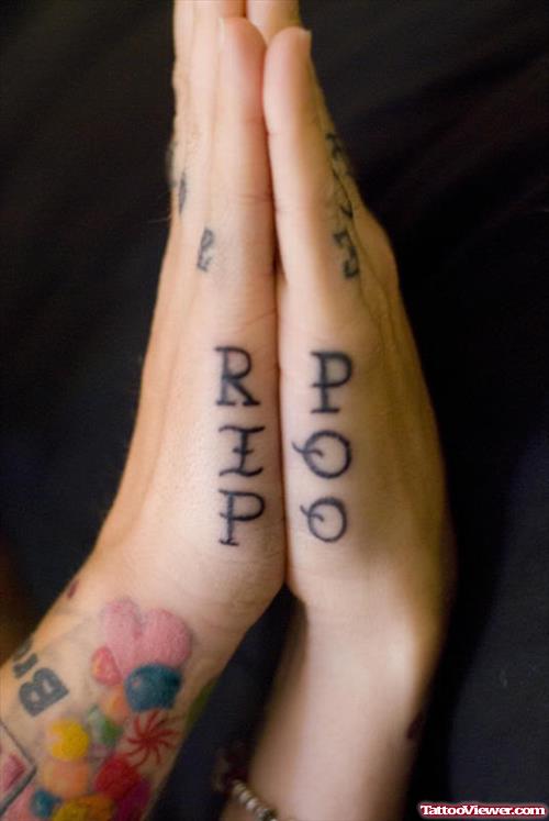 RIP POO Hand Tattoos