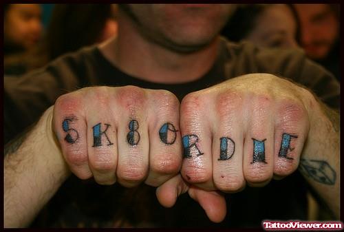 Knuckles Hand Tattoo For Men