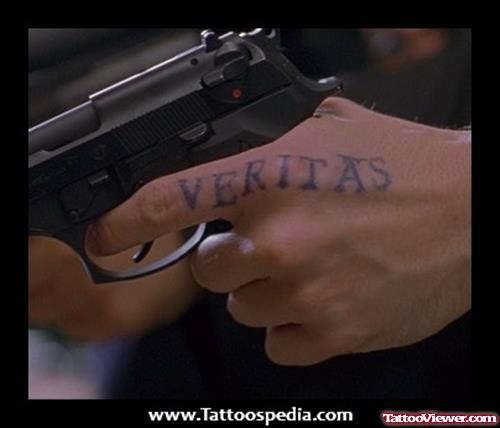 Veritas Left Hand Tattoo