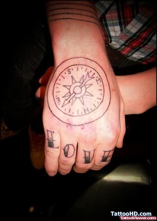 Love Watch Tattoo On Hand