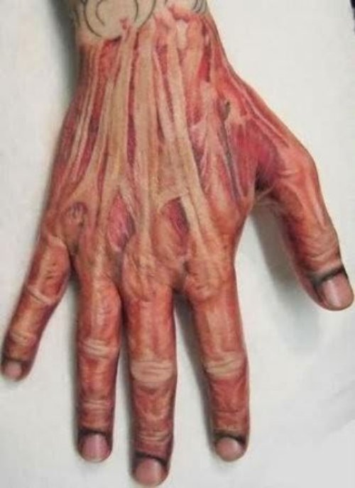 White Ink Hand Skeleton Tattoo