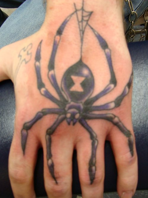 Spider Tattoo On Hand