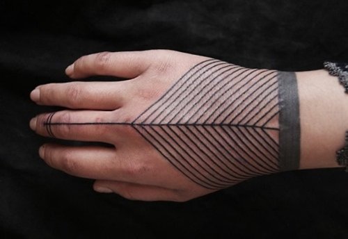 Amazing Tribal Hand Tattoo For Women