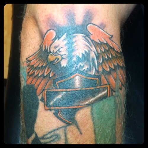 Angel Winged Eagle Harley Tattoo