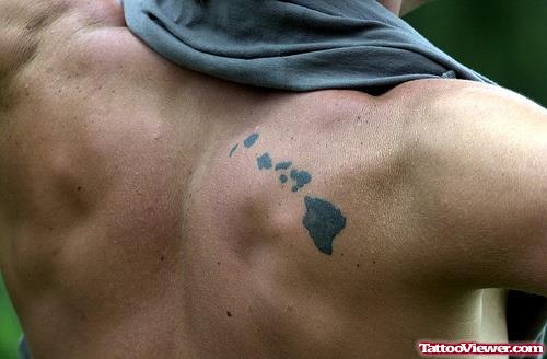 Hawaiian Island Tattoo On Back Body