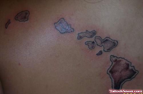 Grey Ink Hawaiian Tattoo