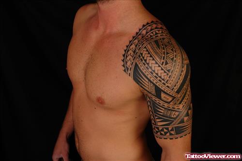 Half Sleeve Hawaiian Tattoo Design