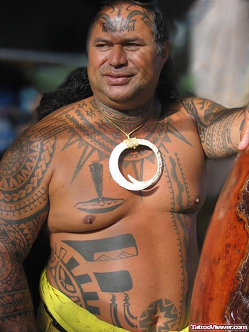 Hawaiian Tattoo On Man Body