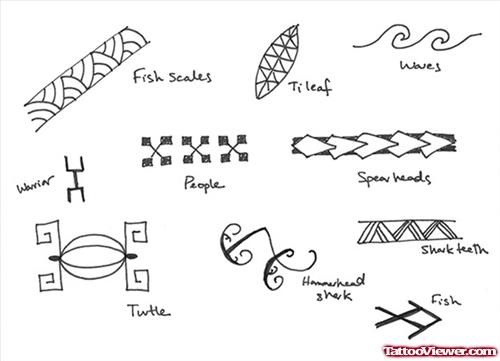 Hawaiian Symbols Tattoos Designs