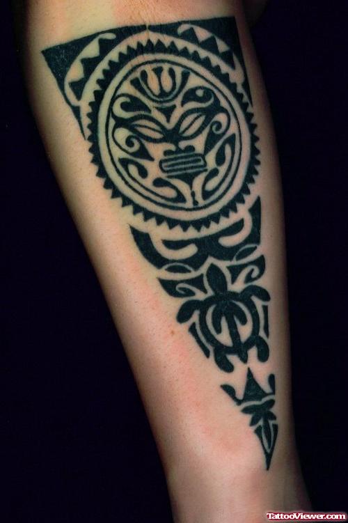 Black Ink Hawaiian Tattoo