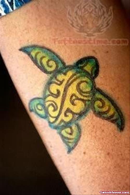 Colorful Turtle - Hawaiian And Polynesian Tattoo