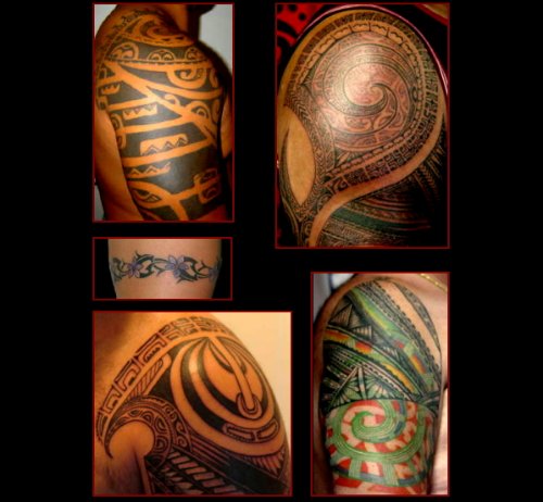 Hawaiian Tattoos On Shoulders