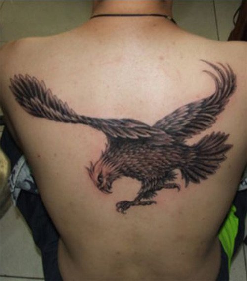 Back Body Hawk Tattoo