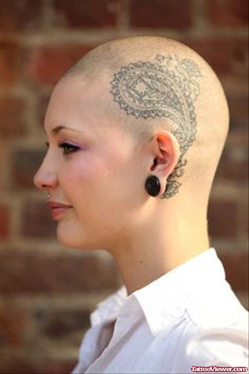 Henna Head Tattoo For Girls