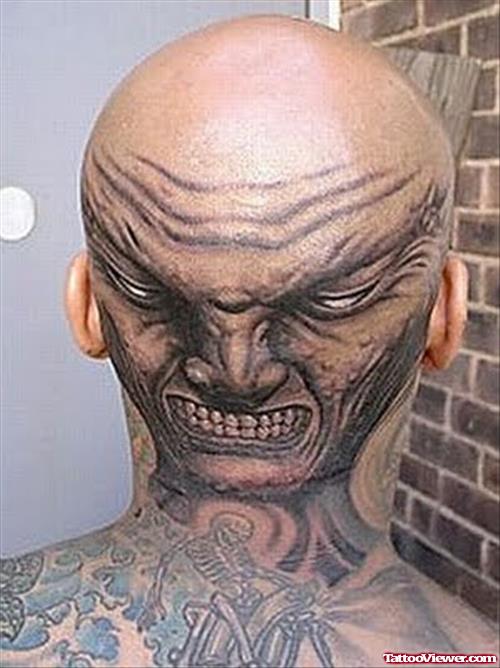 Bald Head Tattoo For Men
