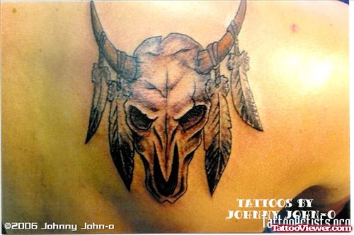 Cow Head Skull Tattoo