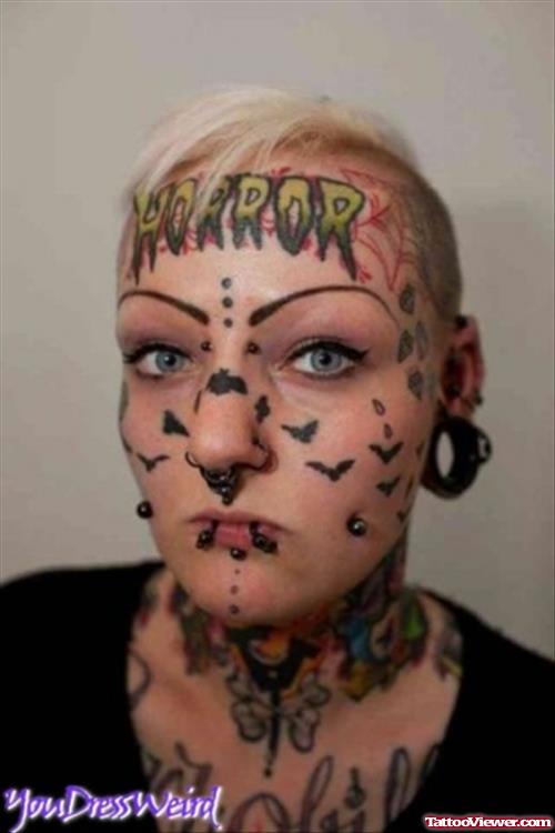 Horror Head Tattoo For Women