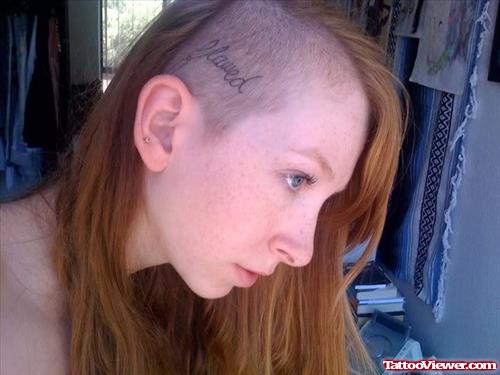 Flawed Head Tattoo For Girls