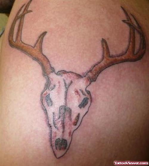 Deer Head Skull Tattoo
