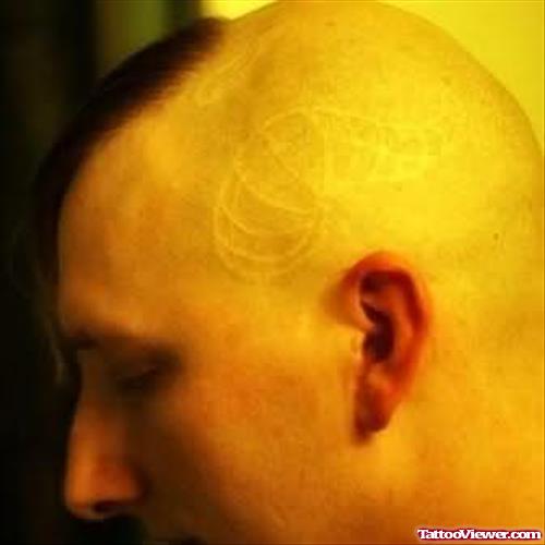 White Ink Tattoo On Head