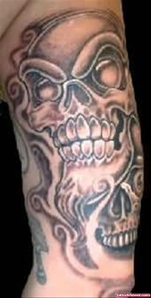 Smiling Skull Tattoo