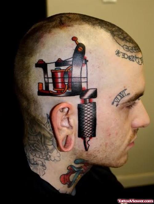 Machine Tattoo On Head